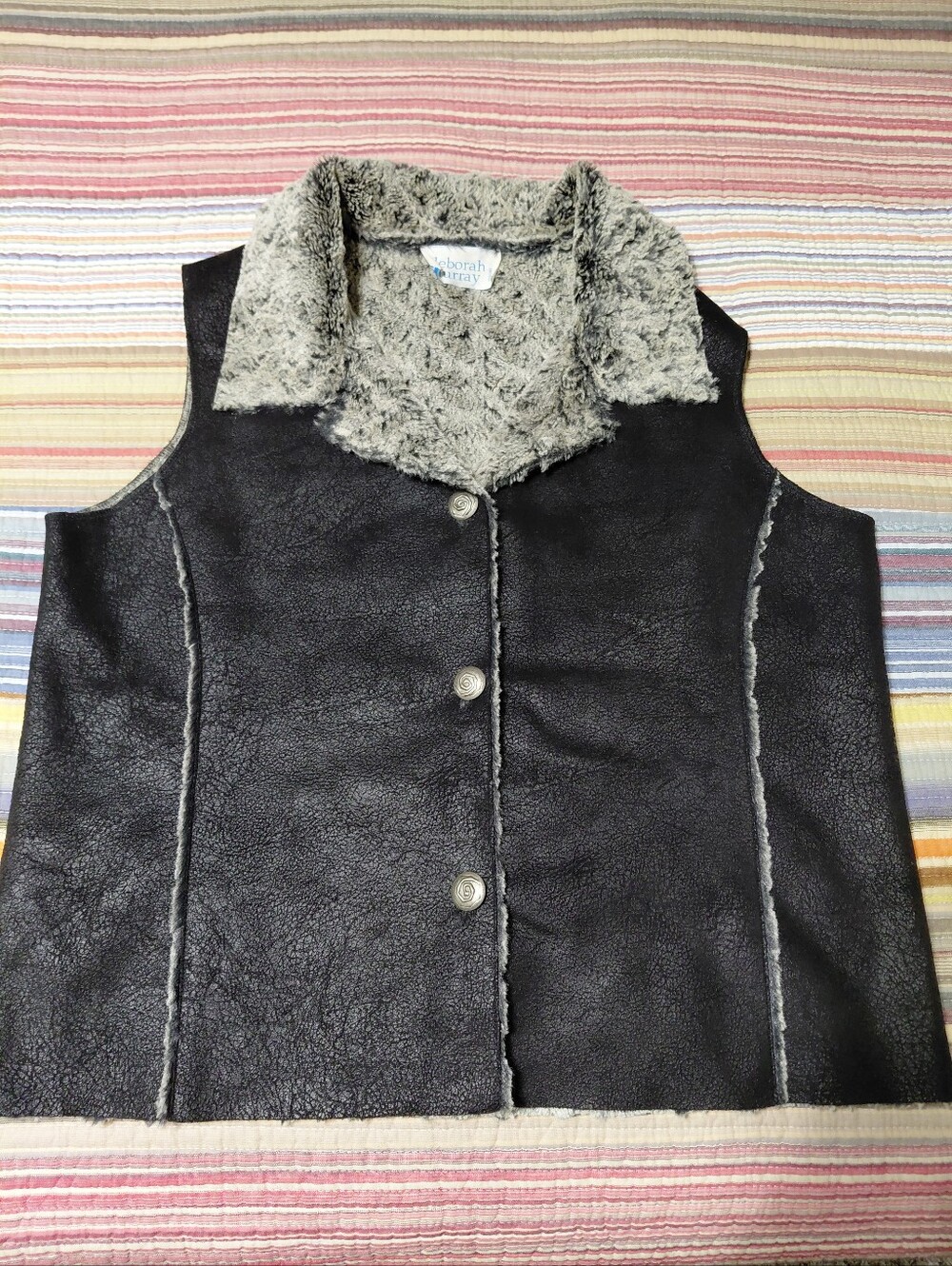 Faux Leather/fur Vest